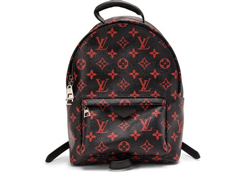 louis vuitton backpack palm springs monogram infrarouge pm black red